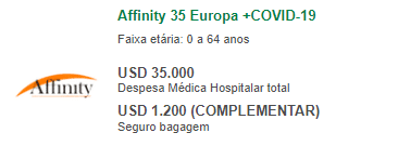 Affinity 35 Europa +COVID-19 -  Entrar em Portugal