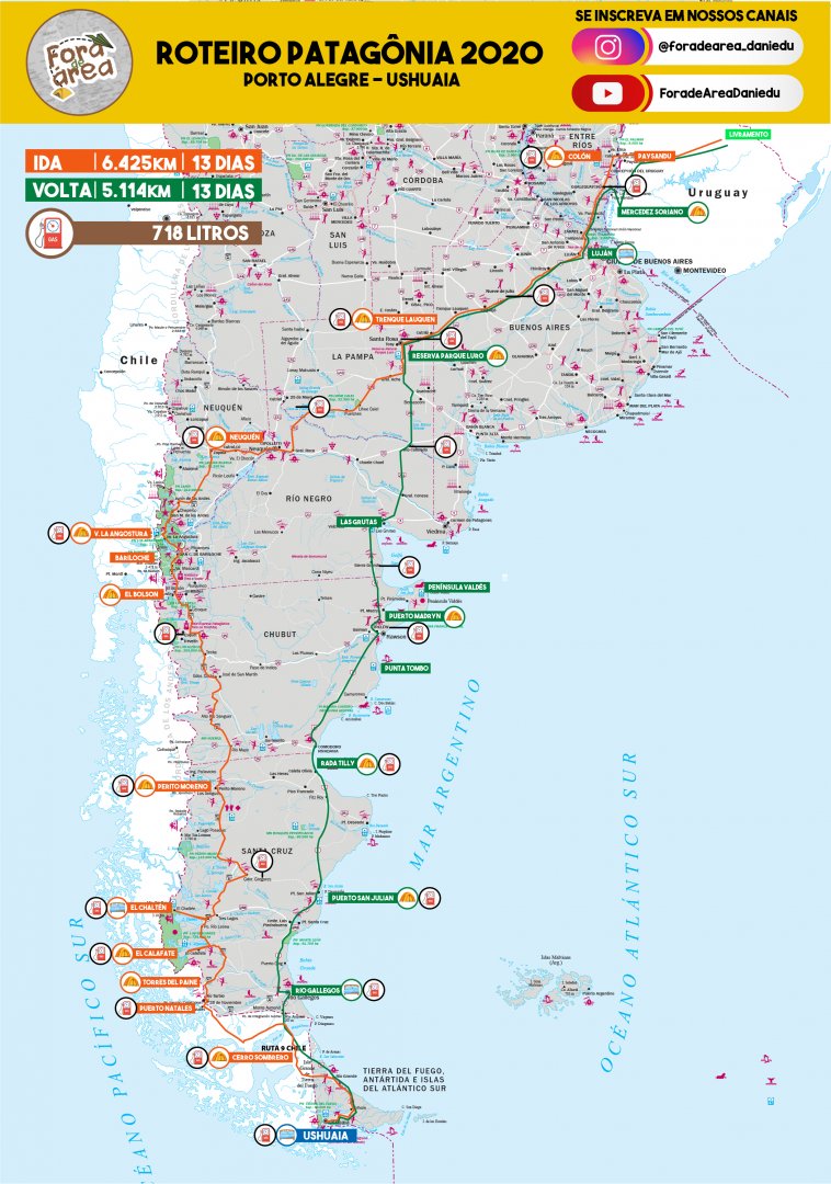 Roteiro pela Patagônia: Argentina e Chile de carro  Viagens rodoviárias,  Argentina e chile, Patagônia